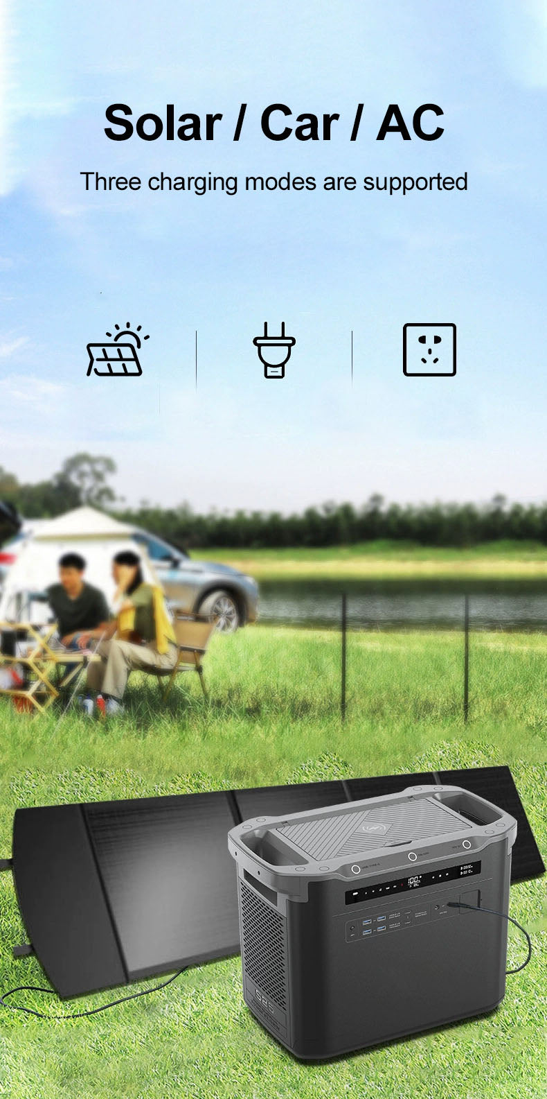 Portable mobile energy storage large capacity power