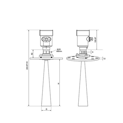 High temperature radar level meter 26g